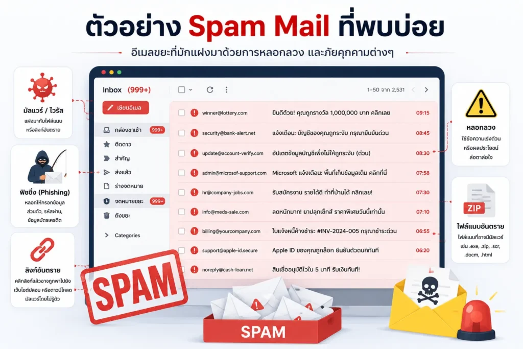 Spam Mail คืออะไร? ป้องกันอย่างไรไม่ให้อีเมลถูกปลอมแปลง