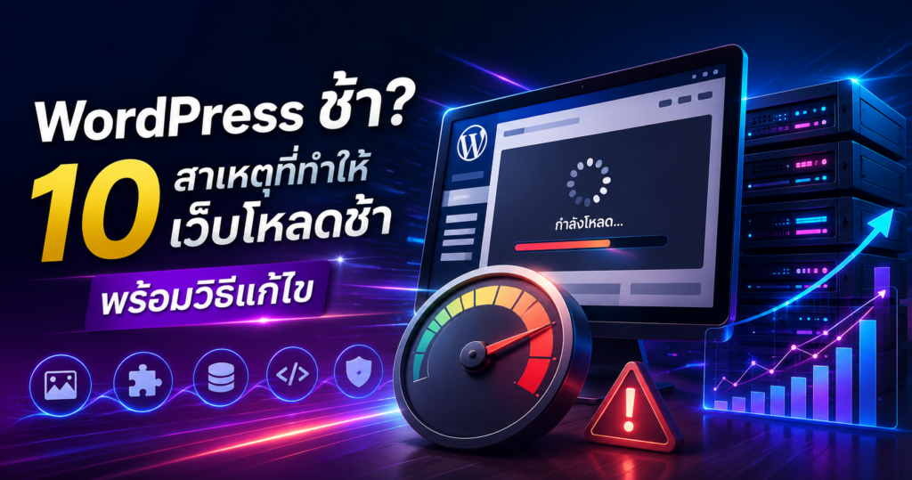 WordPress ช้า เพราะอะไร? 10 สาเหตุที่เจ้าของเว็บไซต์มักมองข้าม พร้อมวิธีแก้ไข